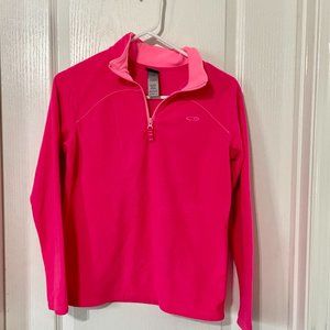 Champion XL Girls Pullover Jacket Hot Pink/Fuschia 1/4 Zip